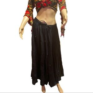 Embellished Mirrors sequins Gypsy Bohemian 5 yards Full circle skirt OS‎